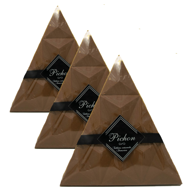 Pichon - Tablette Lyonnaise Triangle Chocolat Au Lait D Amande Vegan Boite En Carton 80 G by Pichon - Tablette Lyonnaise