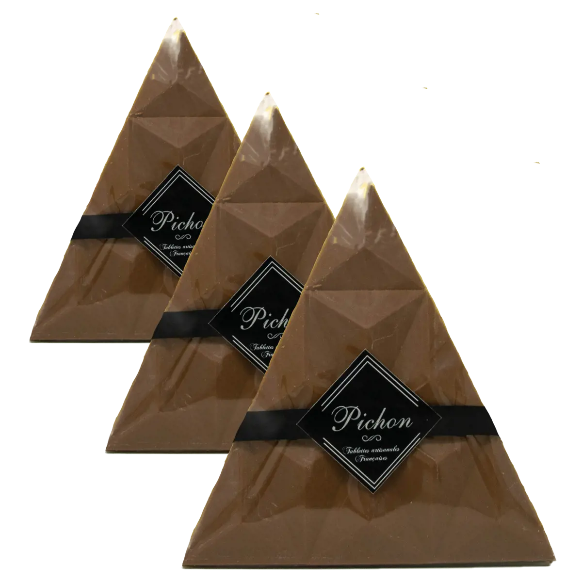 Pichon - Tablette Lyonnaise Triangle Chocolat Au Lait D Amande Vegan Boite En Carton 80 G by Pichon - Tablette Lyonnaise