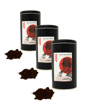 Perú  - Länderkaffee - Pack 3 × Macinatura French press Scatola di metallo 500 g