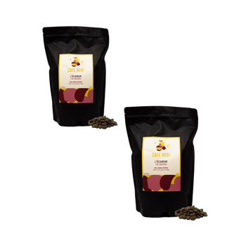 Caffè in grani - L'Éclaireur par Habtamu - 1 kg - Pack 2 × Chicchi Bustina 1 kg