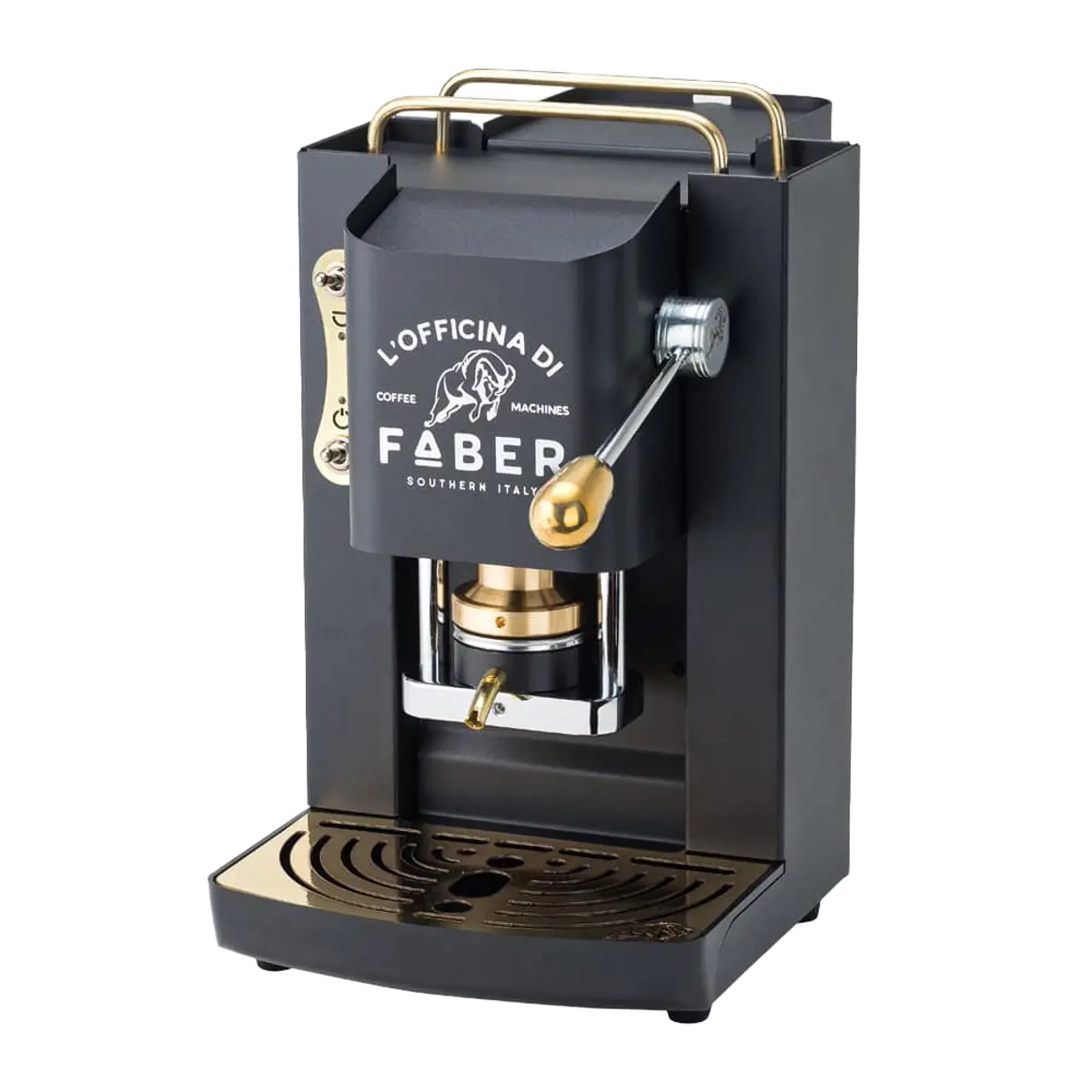 Deuxième image du produit Faber Faber Machine A Cafe A Dosettes Pro Deluxe Mat Black Plaque Laiton1 3 L by Faber