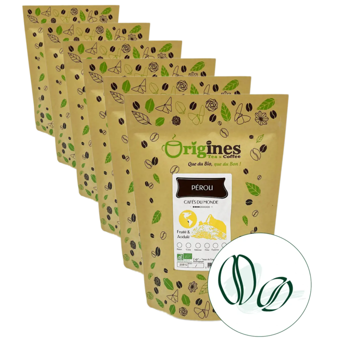 Gemahlener Kaffee  - Pérou -250g by Origines Tea&Coffee