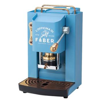 FABER Kaffeepadmaschine - Pro Deluxe Turquoise, Messing 1,3 l - ESE (44mm) kompatibel