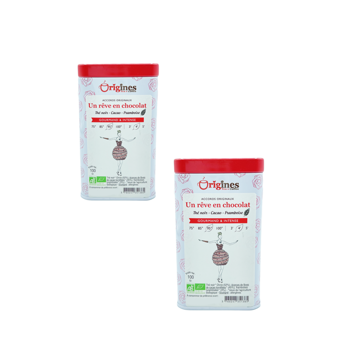 Origines Tea&Coffee The Noir Bio En - Un Reve En Chocolat Chine 100G - 100 G - Pack 2 × Boîte métal 100 g