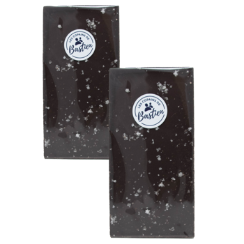 Les Copains De Bastien Tablette Chocolat Noir Fleur De Sel 80G Tablette 80 G - Pack 2 × Tablette 80 g