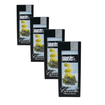 Coccole The Vert Et Chrysantheme Trois Nuages 30 Gr Boite En Carton 30 G - Pack 4 × Boîte en carton 30 g