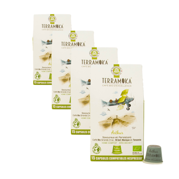 Terramoka Le Jeune Arthur Capsules 15 Capsules - Pack 4 × 15 Capsules compatible Nespresso®