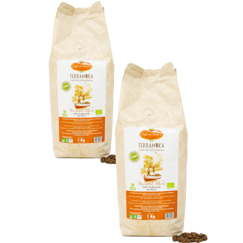 Kaffeebohnen - Herr Albert - 1000g - Pack 2 × Bohnen Pappschachtel 1 kg