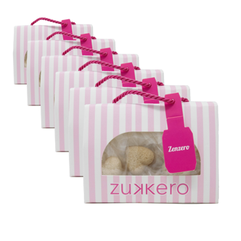 Zukkero Morceaux De Sucre Coeur De Gingembre 60 G Boite En Carton 60 G - Pack 6 × Boîte en carton 60 g