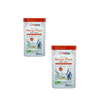 Origines Tea&Coffee Mango Playa En - 100G - 100 G - Pack 2 × Boîte métal 100 g