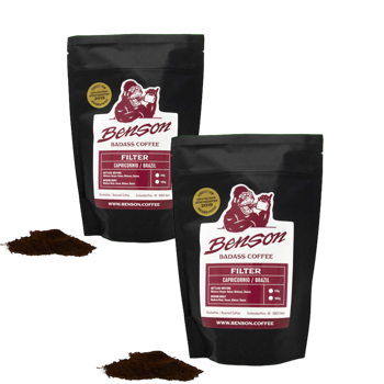 Kaffeepulver - Capricornio, Filter - 250g - Pack 2 × Mahlgrad Espresso Beutel 250 g