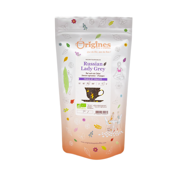 Origines Tea&Coffee The Noir Bio En Vrac Russian Lady Grey Chine 1Kg Fleur De The 1 Kg by Origines Tea&Coffee