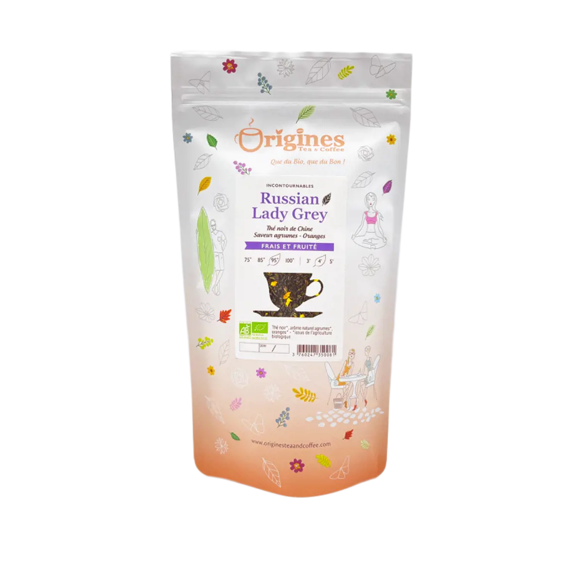 Origines Tea&Coffee The Noir Bio En Vrac Russian Lady Grey Chine 1Kg Fleur De The 1 Kg by Origines Tea&Coffee