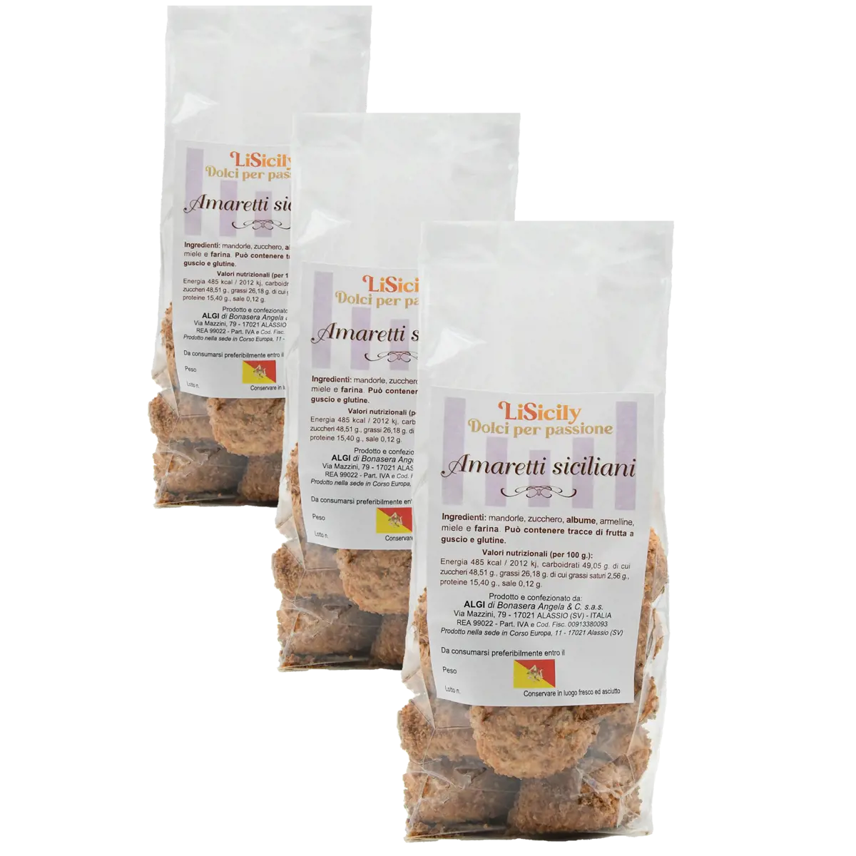 LiSicilyAmaretti Aux Amandes De Sicile 500G - 500 G by LiSicily