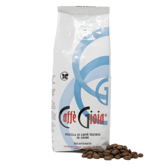 Secondo immagine del prodotto Caffè in grani - Miscela Bianca Decaffeinato Linea Famiglia - 8x250g by Caffè Gioia