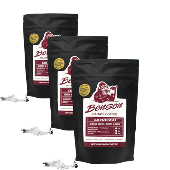 Benson Cafe Moulu Benson Blend Espresso 500G Moulu Espresso - 500 G - Pack 3 × Moulu Espresso Pochette 500 g