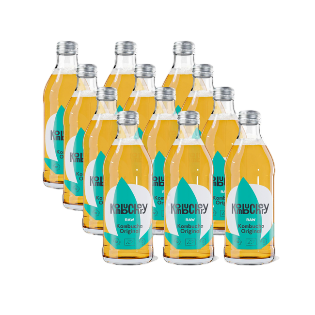 Raw Original Bio-Kombucha 12 Flaschen je 330ml by Kombuchery