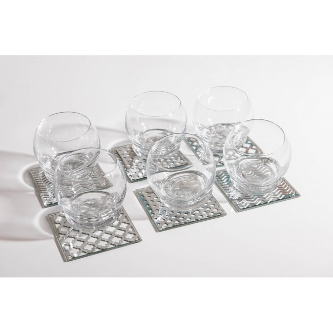 Secondo immagine del prodotto Aulica Set di 6 bicchieri Misirizzi trasparenti da 390 ml by Aulica