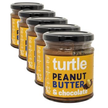 Turtle Beurre De Cacahuete Et Chocolat Bio Bocal En Verre 200 G - Pack 5 × Bocal en verre 200 g