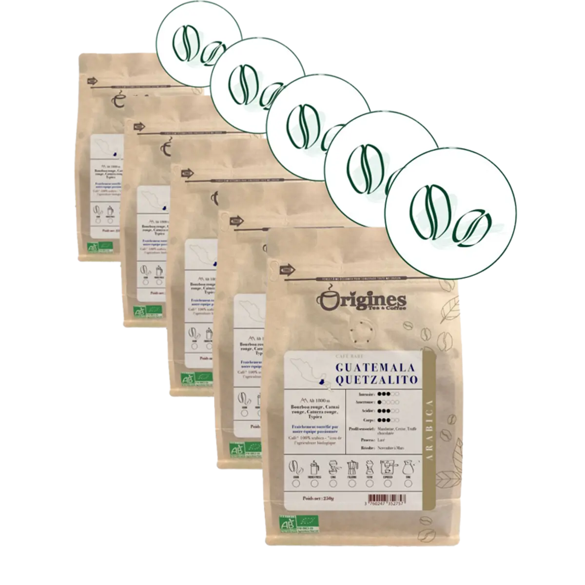 Gemahlener Kaffee - Guatemala Quetzalito - 250g by Origines Tea&Coffee