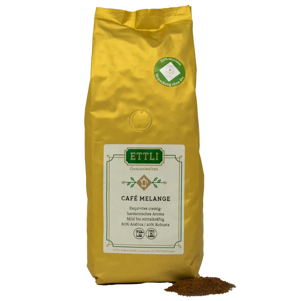 Kaffeepulver - Café Melange - 1kg by ETTLI Kaffee