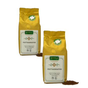 Festtagskaffee 500g - Pack 2 × Mahlgrad Espresso Beutel 500 g