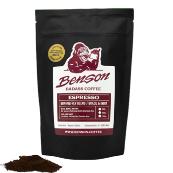 Kaffeepulver - Bonhoeffer Blend, Espresso - 1kg - Mahlgrad Espresso Beutel 1 kg