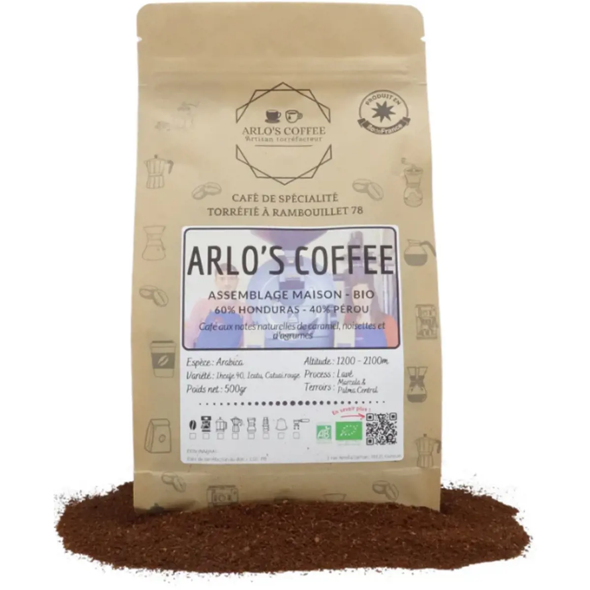 Arlo's Coffee - Blend Maison Moulu Piston French Press- 500 G by ARLO'S COFFEE