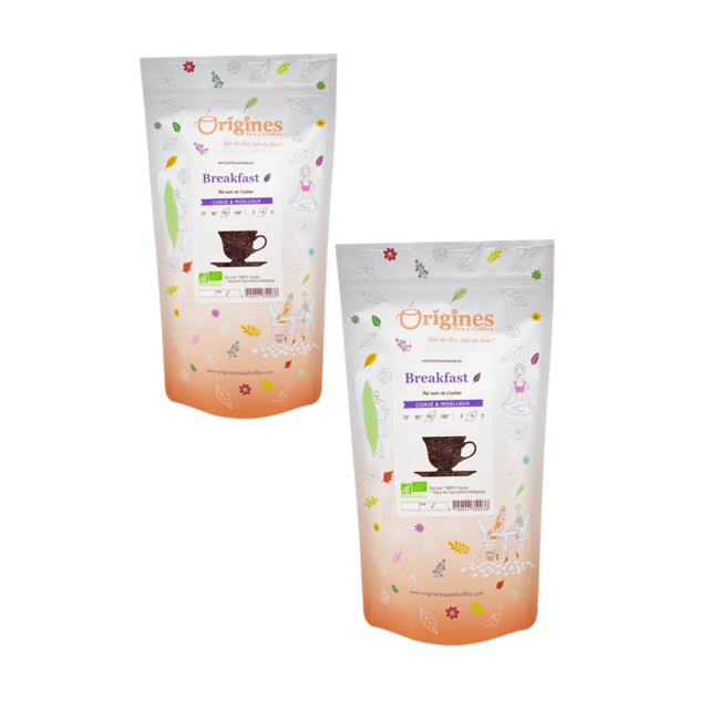 Schwarzer Tee Bio im Beutel - Breakfast - Ceylan - 1kg by Origines Tea&Coffee