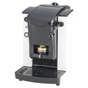 FABER Kaffeepadmaschine - Slot Plast Schwarz White 1,3 l - Pack 2 × ESE (44mm) kompatibel