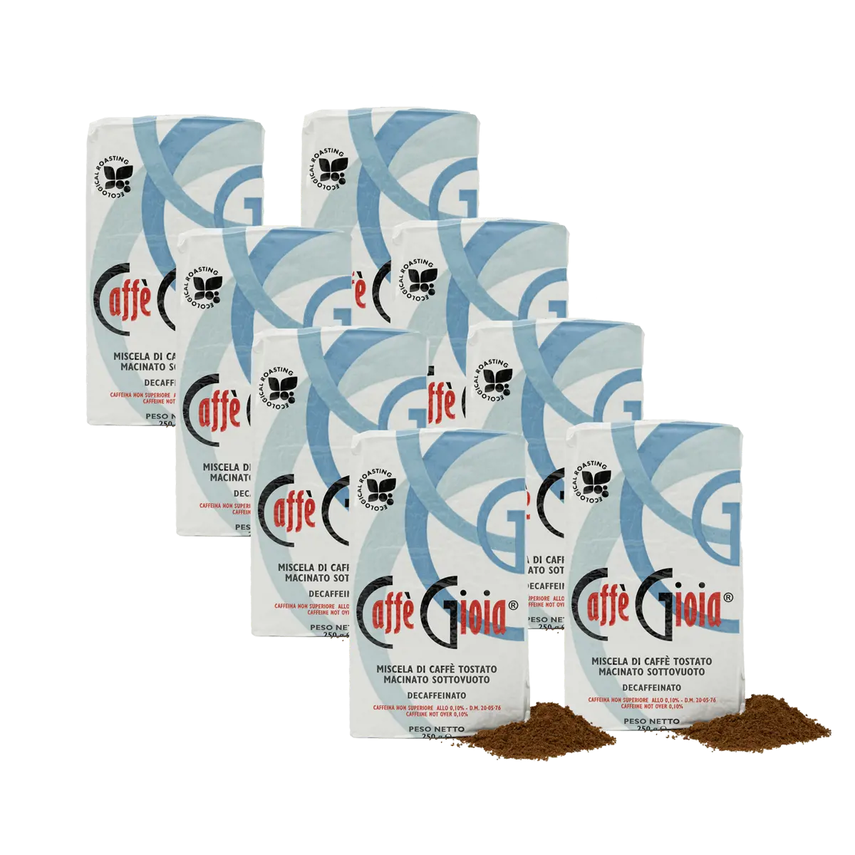 Caffè macinato - Miscela Bianca Decaffeinato - 8x250g by Caffè Gioia