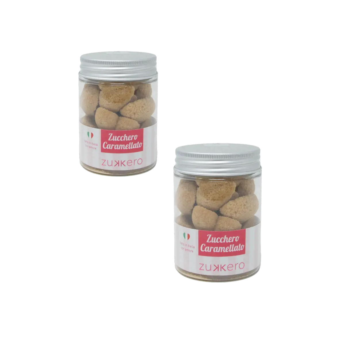 Zollette cuori con zucchero caramellato 60 gr by Zukkero