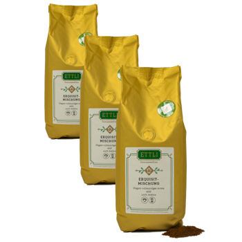 Gemahlener Kaffee - Exquisit-Mischung - 250g - Pack 3 × Mahlgrad Filter Beutel 250 g