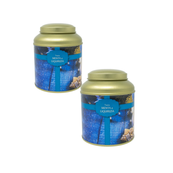 Tisana - Menta e Liquirizia - 40 gr - Pack 2 × Lattina 40 g