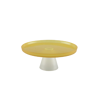 Gelbe Servierplatte mit weißem Sockel 21cm - Zitrone by Aulica
