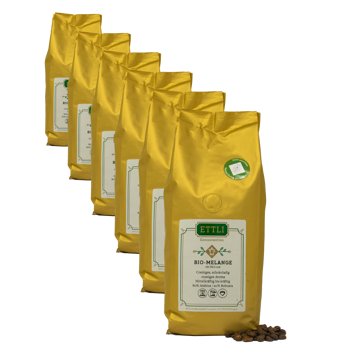 Ettli Kaffee Café En Grains - Bio Mélange - 250G - Pack 6 × Grains Pochette 250 g