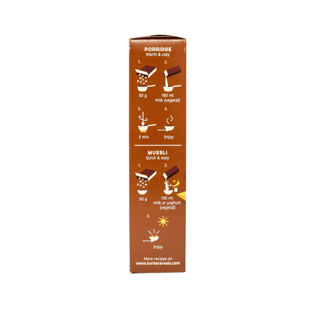 Terzo immagine del prodotto Porridge Bio Cioccolato & Banana Senza Glutine by Turtle