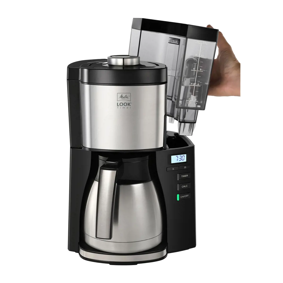 Troisième image du produit MELITTA Look V Therm Timer 1025-18 Noir et Acier Brossé - Garantie 2 ans by Melitta