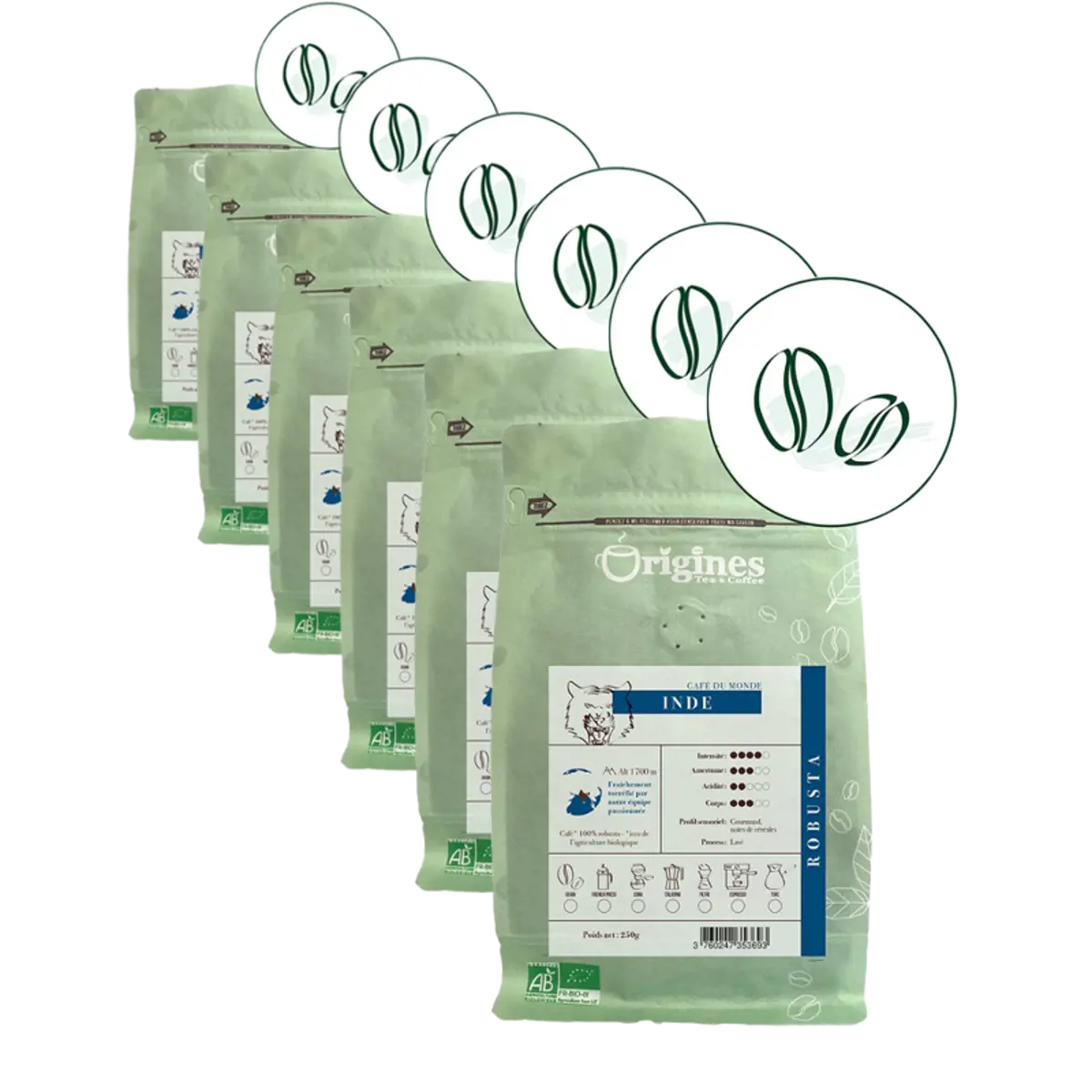 Gemahlener Kaffee - Inde - 250g by Origines Tea&Coffee