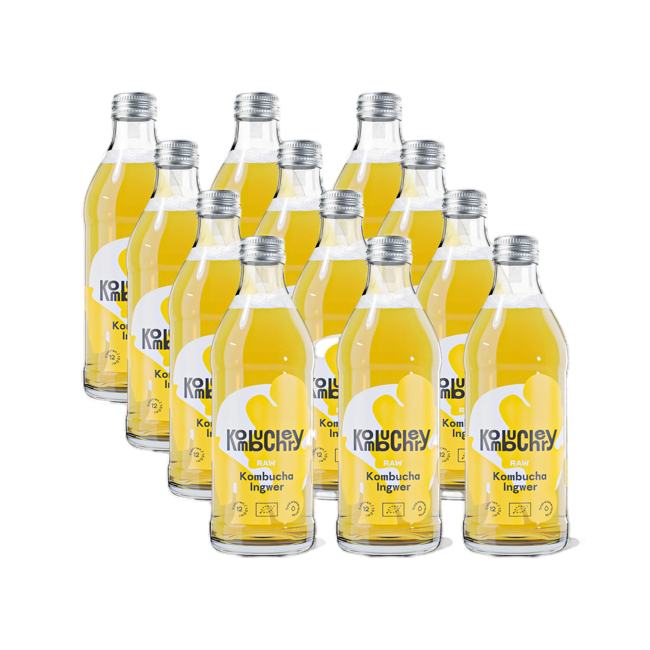 Raw Ingwer Bio-Kombucha 12 Flaschen je 330ml by Kombuchery