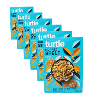 Turtle Cereales Souffles Au Miel Bio Boite En Carton 300 G - Pack 6 × Boîte en carton 300 g