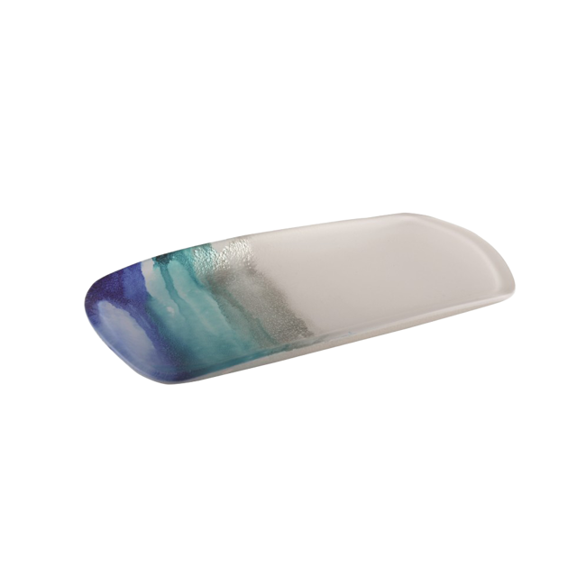 Piatto rettangolare di vetro design Oceano by Aulica