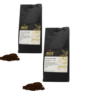 EOS Kaffeerösterei Orang Utan Moulu Filtre- 1 Kg - Pack 2 × Moulu Filtre Pochette 1 kg