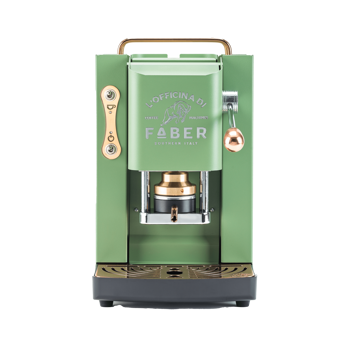 FABER Kaffeepadmaschine - Pro Deluxe Acid Green vermessingt 1,3 l - ESE (44mm) kompatibel