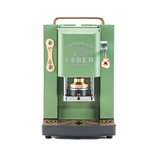 Faber Faber Machine A Cafe A Dosettes Pro Deluxe Acid Green Plaque Laiton 1,3 L by Faber