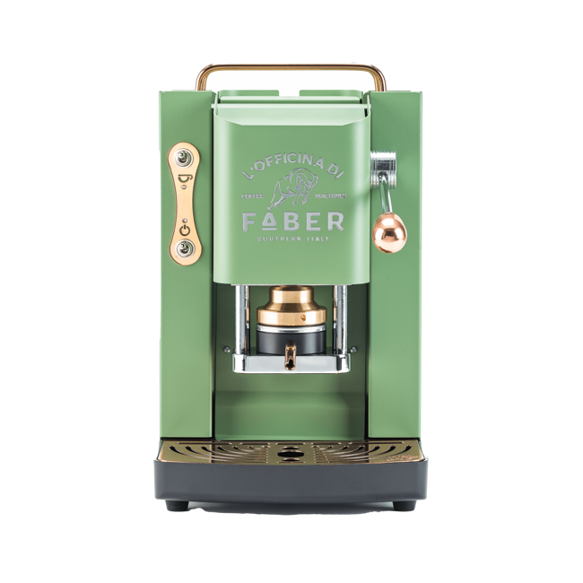 FABER Macchina da Caffè a cialde - Pro Deluxe Acid Green Ottonato