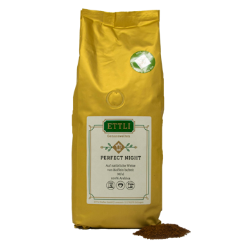 Gemahlener Kaffee - Perfect Night Entcoffeinierter Kaffee - 1kg - Mahlgrad Aeropress Beutel 1 kg