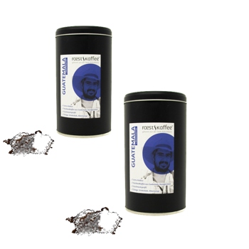 Guatemala Länderkaffee - Pack 2 × Mahlgrad Filter Metall-Box 500 g
