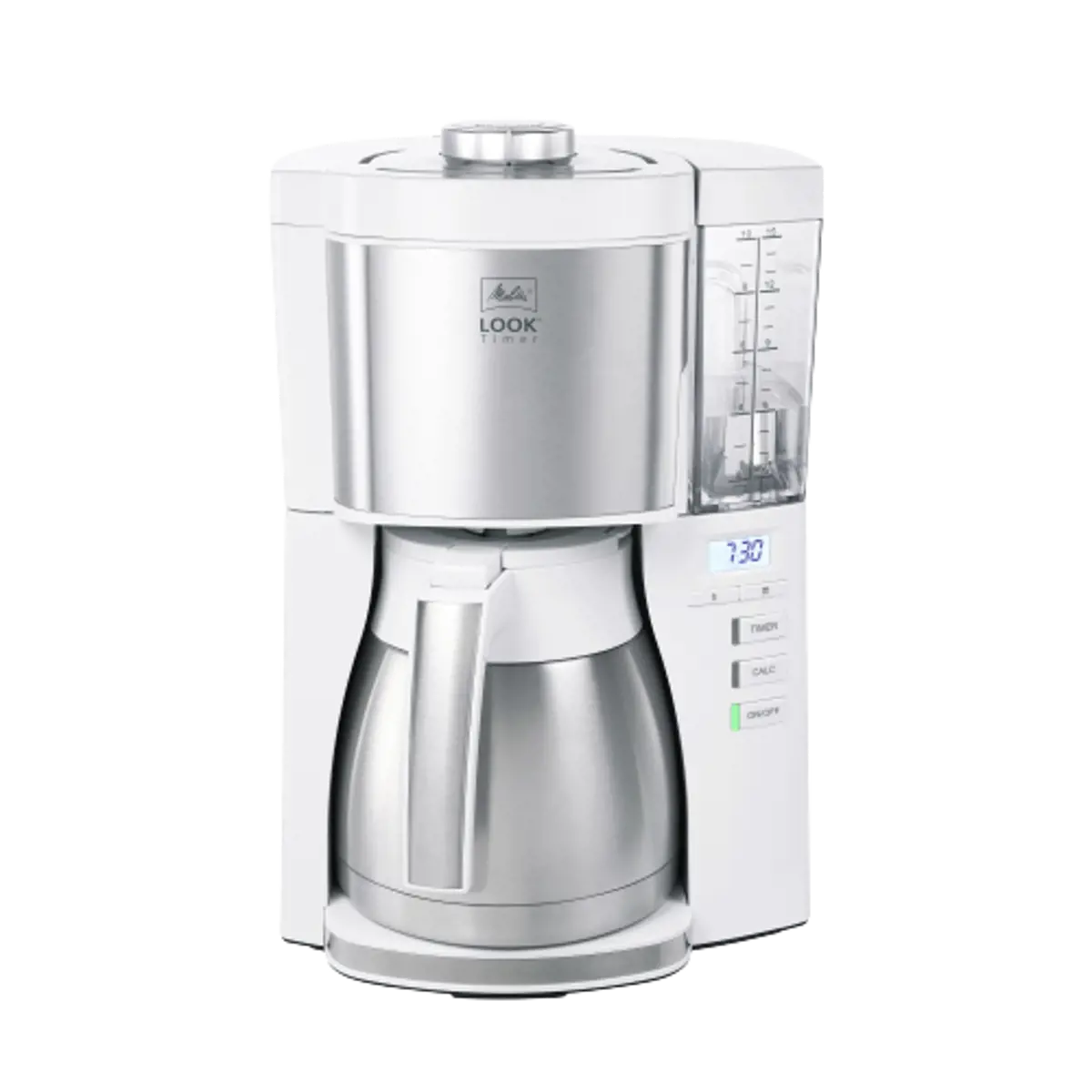 Cafetière Électrique Melitta Look V Therm Timer 1025-17 Blanc Et Acier Brossé by Melitta