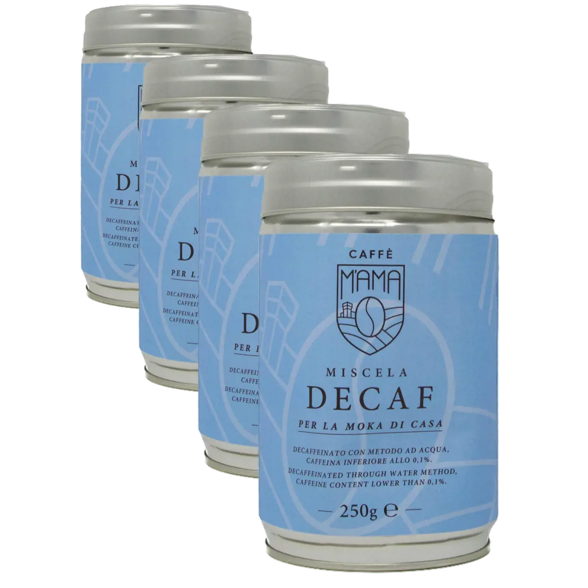 Caffè macinato - Miscela Decaf ad acqua - Moka 250 g by M'ama Caffè